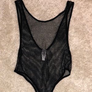 Black Mesh Bodysuit